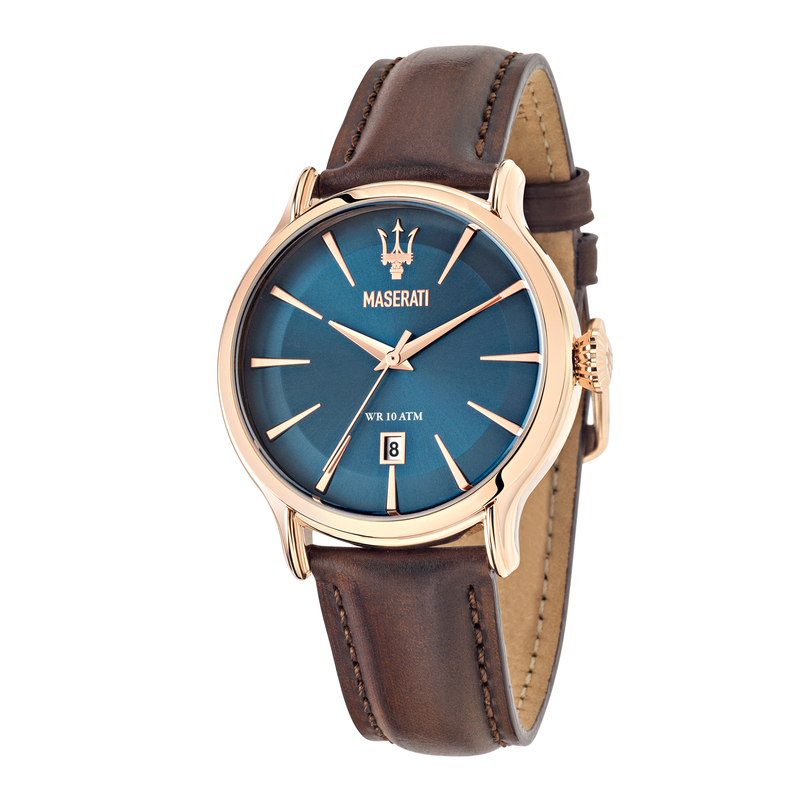 Montre MASERATI pour homme en Cuir en forme de rond, fonctionnalités : 10 ATM - 0.064 g  - R8851118001