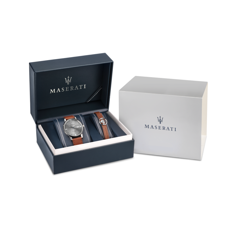 Montre MASERATI pour homme en Cuir en forme de rond, fonctionnalités : 5 ATM - taille : #null# - R8851130006