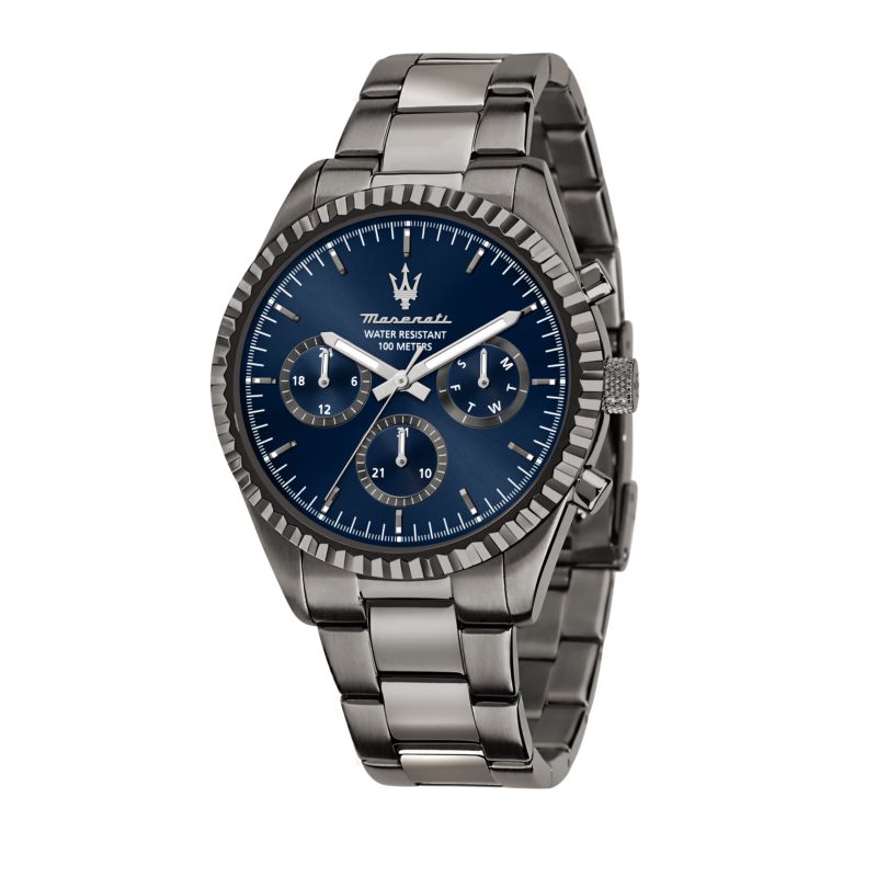 Montre MASERATI pour homme en AcierAcier en forme de rond de forme Rond, couleur : BLEU, SUNRAY, fonctionnalités : 10 ATM - 0.150 g - taille : #null#