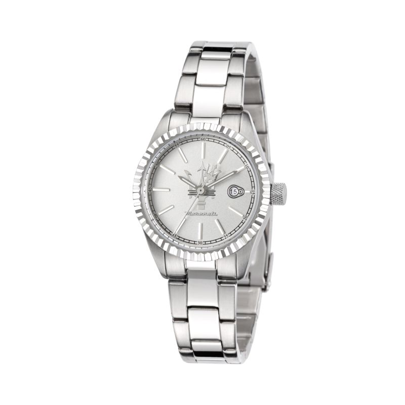 Montre MASERATI pour femme en AcierAcier en forme de rond de forme Rond, couleur : ARGENT, SUNRAY, fonctionnalités : 10 ATM - 0.079 g - taille : #nul