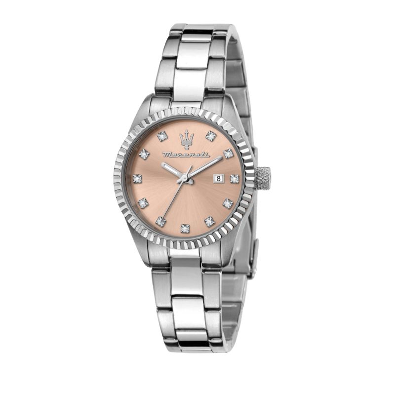 Montre MASERATI pour femme en AcierAcier en forme de rond de forme Rond, couleur : OR ROSE, SUNRAY, fonctionnalités : 10 ATM - 0.041 g - taille : #nu
