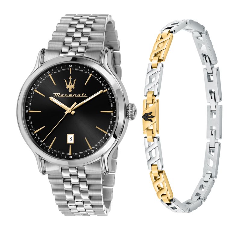 Montre MASERATI pour homme en AcierAcier en forme de rond de forme Rond, couleur : NOIR, SUNRAY, fonctionnalités : 10 ATM - 0.126 g - R8853118029
