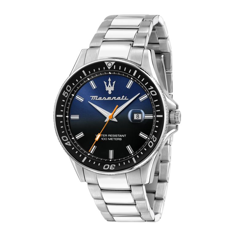 Montre MASERATI pour homme en AcierAcier en forme de rond de forme Rond, couleur : MULTICOLORE, BRILLANT, fonctionnalités : 10 ATM - 0.098 g - taille