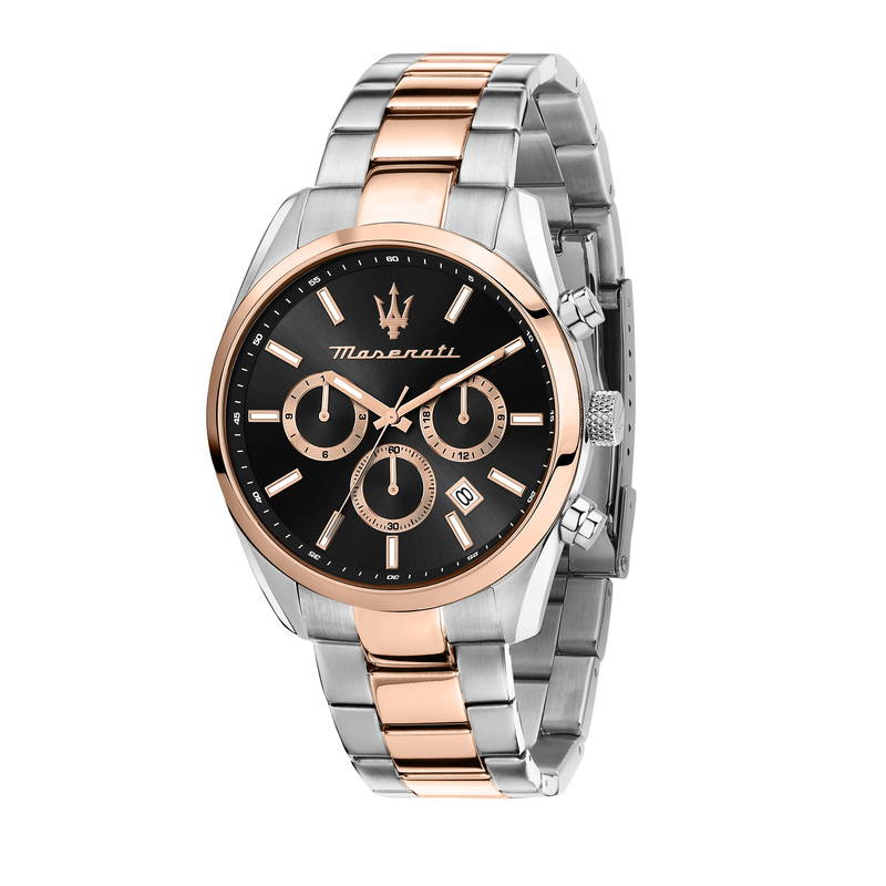 Montre MASERATI pour homme en AcierAcier en forme de rond de forme Rond, couleur : NOIR, SUNRAY, fonctionnalités : 5 ATM - 0.133 g - taille : #null#