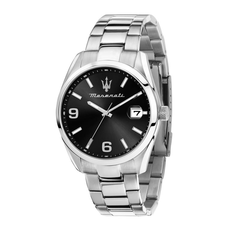 Montre MASERATI pour homme en AcierAcier en forme de rond de forme Rond, couleur : NOIR, MAT, fonctionnalités : 5 ATM - 0.133 g - taille : #null# - R