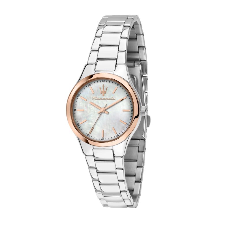 Montre MASERATI pour femme en AcierAcier en forme de rond de forme Rond, couleur : BLANC, fonctionnalités : 5 ATM - 0.133 g - taille : #null# - R8853