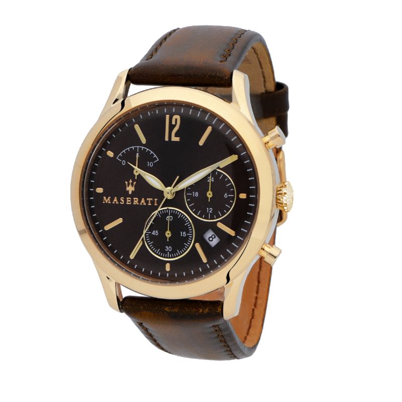 Montre MASERATI pour homme en Cuir en forme de rond, fonctionnalités : 5 ATM - 0.070 g - taille : #null# - R8871625001
