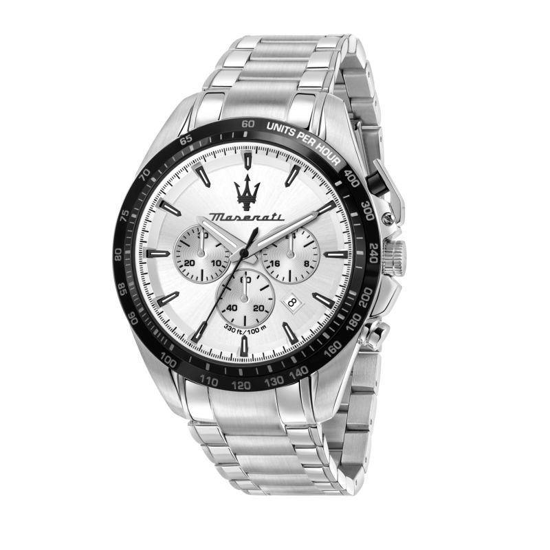 Montre MASERATI pour homme en AcierAcier en forme de rond de forme Rond, couleur : BLANC, fonctionnalités : 10 ATM - 0.200 g - taille : #null# - R887