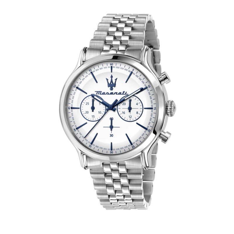 Montre MASERATI pour homme en AcierAcier en forme de rond de forme Rond, couleur : BLANC, MAT, fonctionnalités : 10 ATM - 0.126 g  - R8873618034