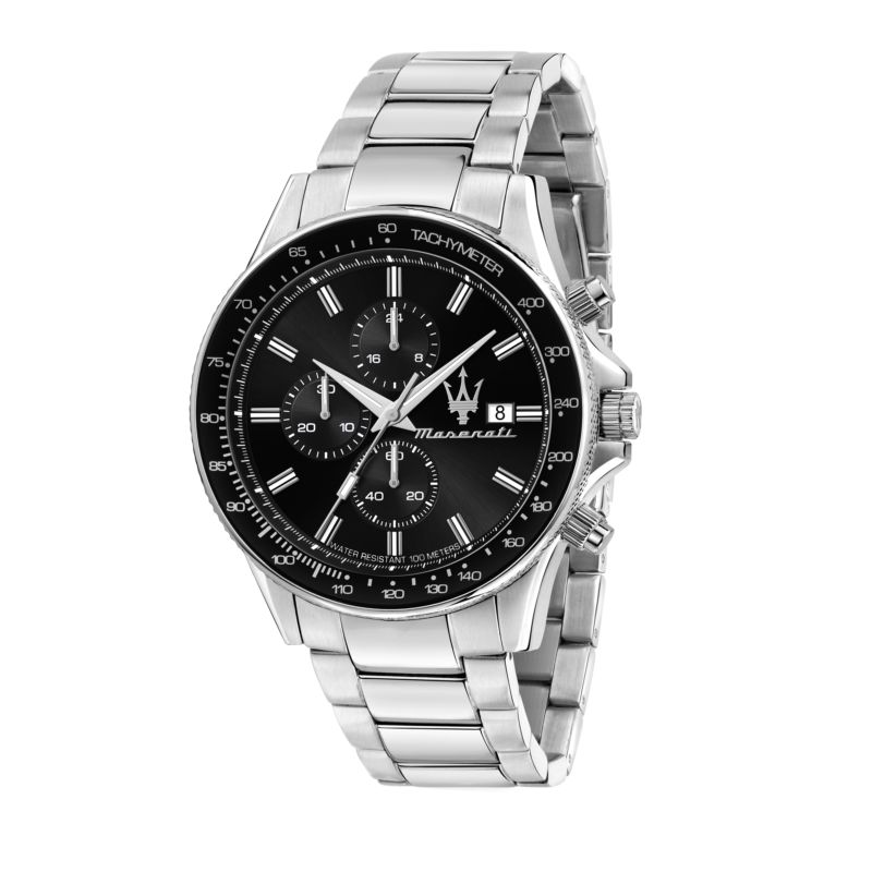 Montre MASERATI pour homme en AcierAcier en forme de rond de forme Rond, couleur : NOIR, MAT, fonctionnalités : 10 ATM - 0.098 g  - R8873640015