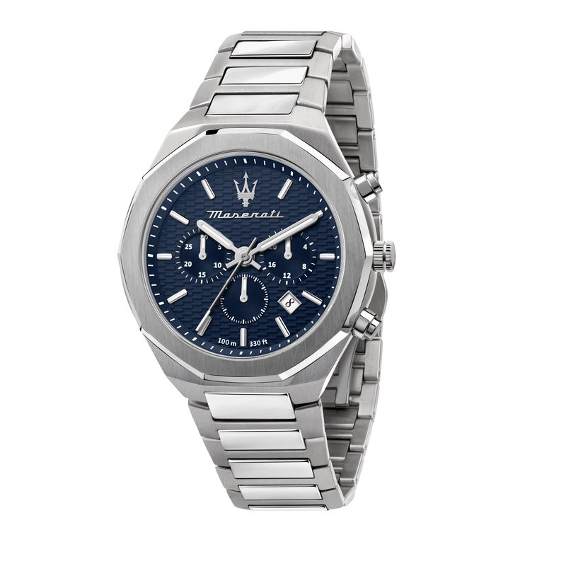 Montre MASERATI pour homme en AcierAcier en forme de rond de forme Rond, couleur : BLEU, GUILLOCHÉ, fonctionnalités : 10 ATM - 0.168 g  - R8873642006