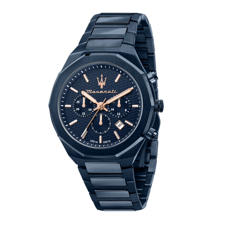 Montre MASERATI pour homme en AcierAcier en forme de rond de forme Rond, couleur : BLEU, GUILLOCHÉ, fonctionnalités : 10 ATM - 0.169 g  - R8873642008