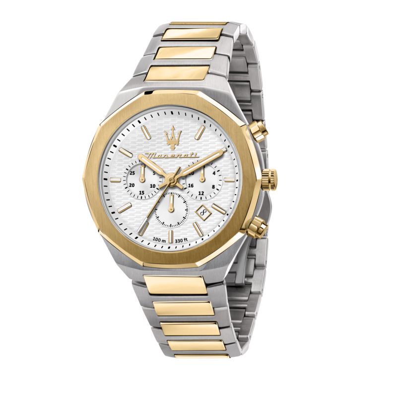 Montre MASERATI pour homme en AcierAcier en forme de rond de forme Rond, couleur : BLANC, GUILLOCHÉ, fonctionnalités : 10 ATM - 0.169 g - taille : #n