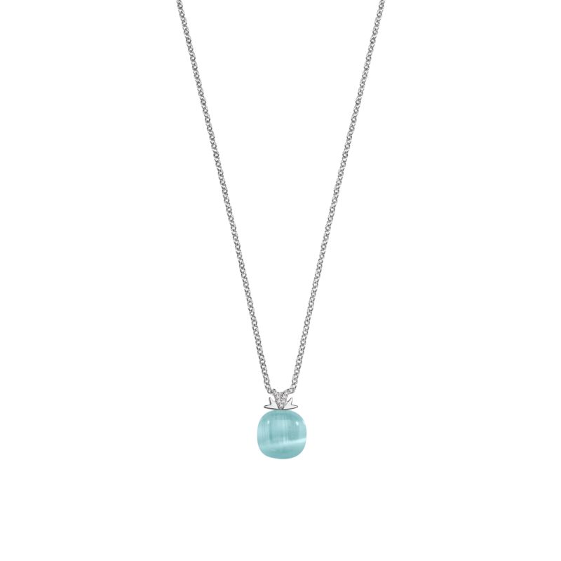 Collier MORELLATO pour femme en Argent 925/1000 Recyclé serti d'aquamarine  - 0.004 g  - taille : 45CM - SAKK76