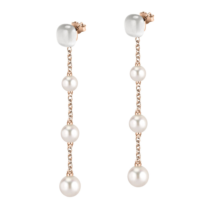 Boucles d'oreilles MORELLATO pour femme en Argent 925/1000 Recyclé serti de perle de culture - 0.005 g - taille : 6,2 cm - SATC04