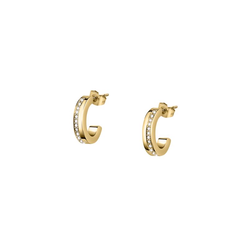 Boucles d'oreilles MORELLATO pour femme en Acier serti de cristal - 0.004 g - taille : 0.9x1.2CM - SAUP05