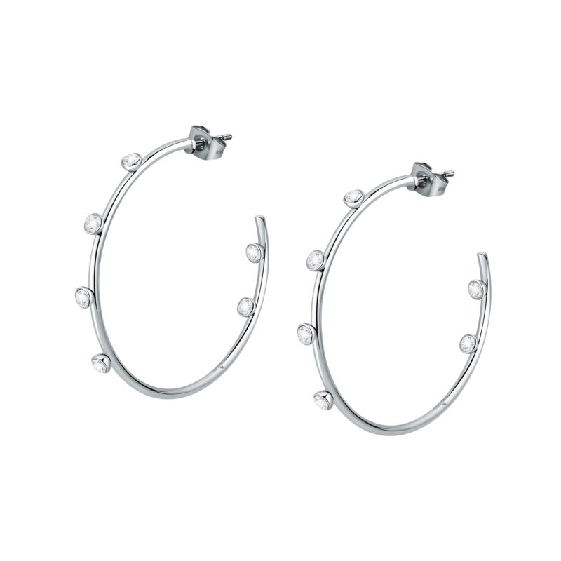 Boucles d'oreilles MORELLATO pour femme en Acier serti de cristal - 0.010 g - taille : Ø4.7CM - SAUP08