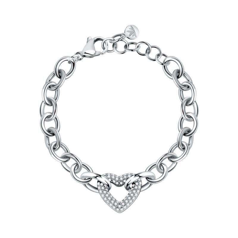 Bracelet MORELLATO pour femme en Acier serti de cristal - 0.010 g - taille : 17,5+3 - SAUQ10