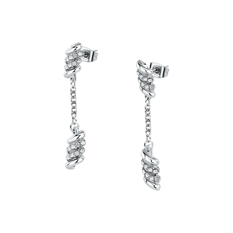 Boucles d'oreilles MORELLATO pour femme en Acier serti de cristal  - 0.005 g  - taille : 3CM - SAWZ09