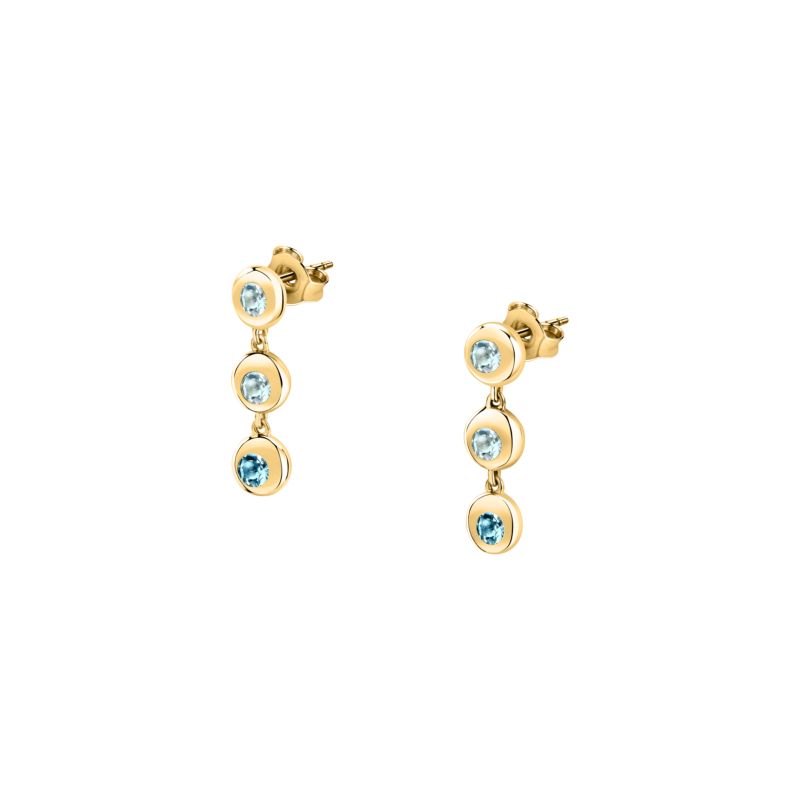 Boucles d'oreilles MORELLATO pour femme en Argent 925/1000 Recyclé serti de topaze  - 0.005 g  - taille : 2.1CM - SAXN18