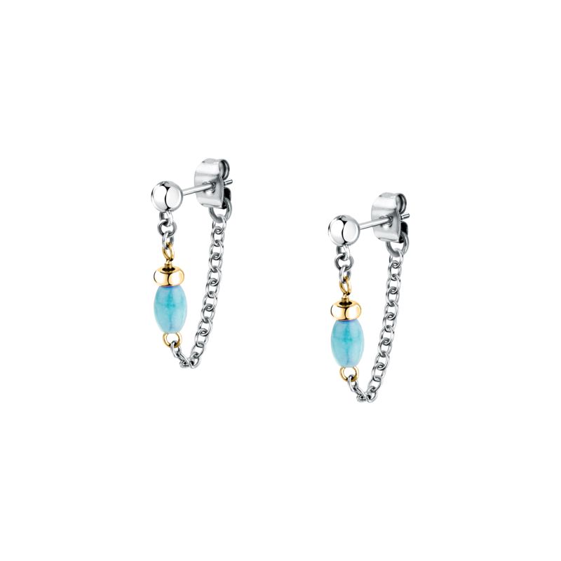 Boucles d'oreilles MORELLATO pour femme en Acier serti de colored stone  en forme de cœur - 0.002 g  - taille : 7CM - SAXQ08