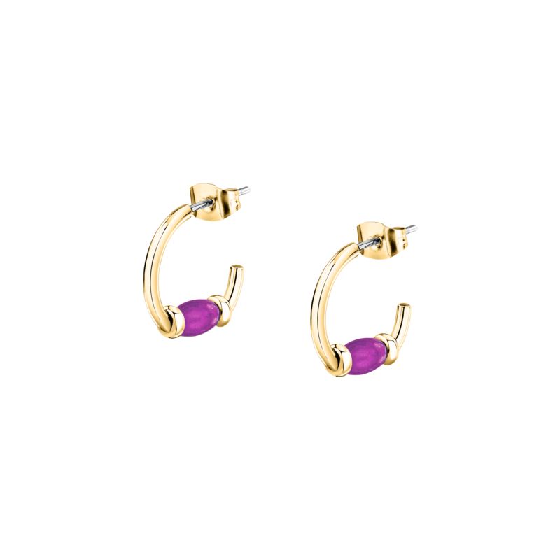 Boucles d'oreilles MORELLATO pour femme en Acier serti de colored stone  en forme de cœur - 0.002 g  - taille : Ø1.7CM - SAXQ10