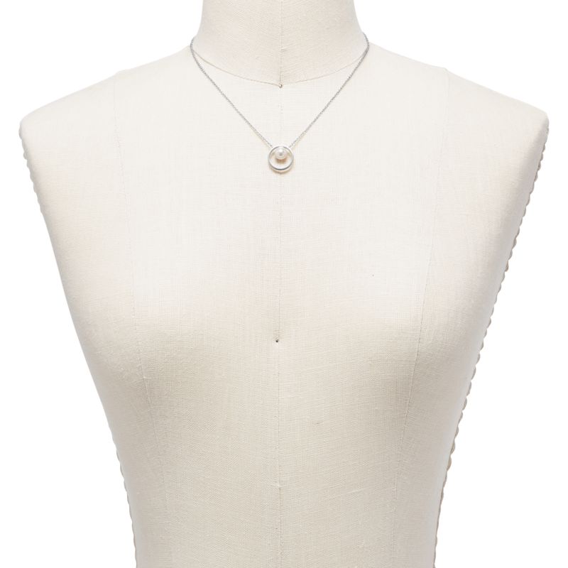Collier SKAGEN DENMARK pour femme en Acier serti de perle de synthèse - taille : 40/43/47 cm - SKJ0973040