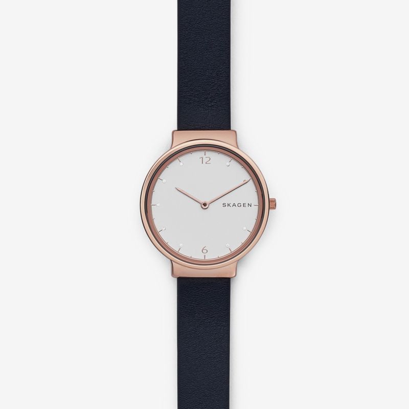 Montre SKAGEN DENMARK pour femme en AcierCuir Véritable en forme de round, fonctionnalités : 5 ATM - taille : #null# - SKW2608