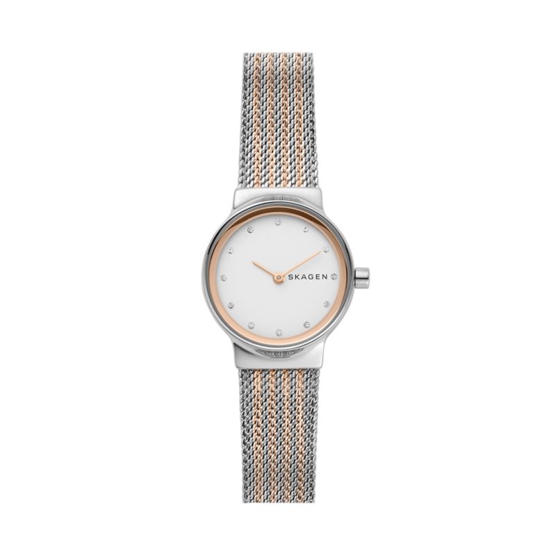Montre SKAGEN DENMARK pour femme en AcierAcier en forme de rond de forme Rond, couleur : BLANC, fonctionnalités : 5 ATM - taille : #null# - SKW2699