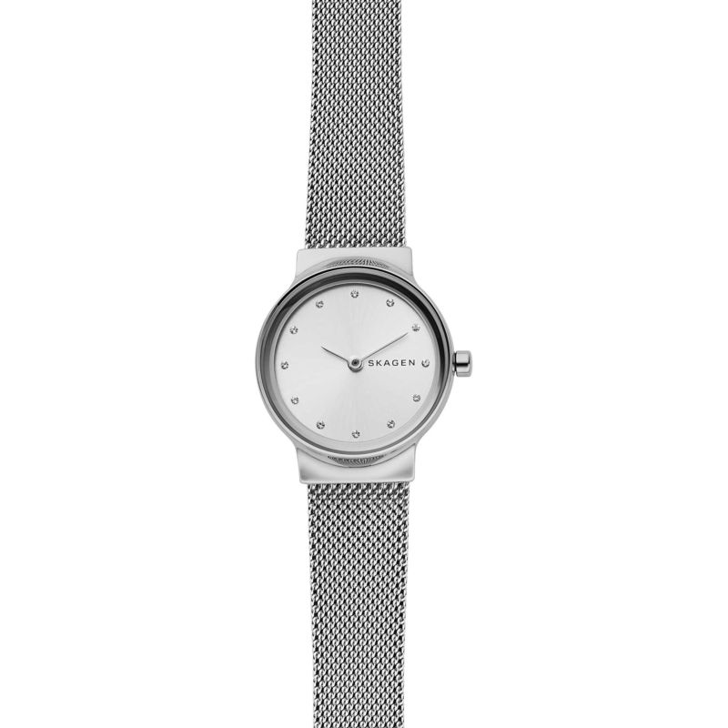 Montre SKAGEN DENMARK pour femme en AcierSilicone,steel en forme de rond de forme Rond, couleur : ARGENT, fonctionnalités : 3 ATM - taille : #null# -