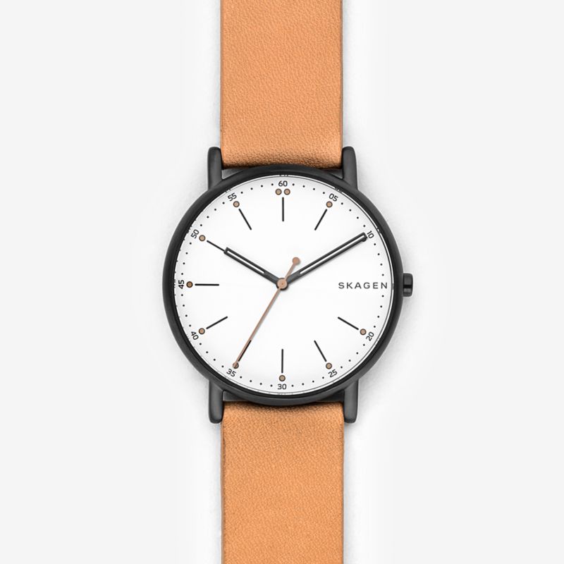 Montre SKAGEN DENMARK pour homme en AcierCuir Véritable en forme de round, fonctionnalités : 5 ATM - taille : #null# - SKW6352