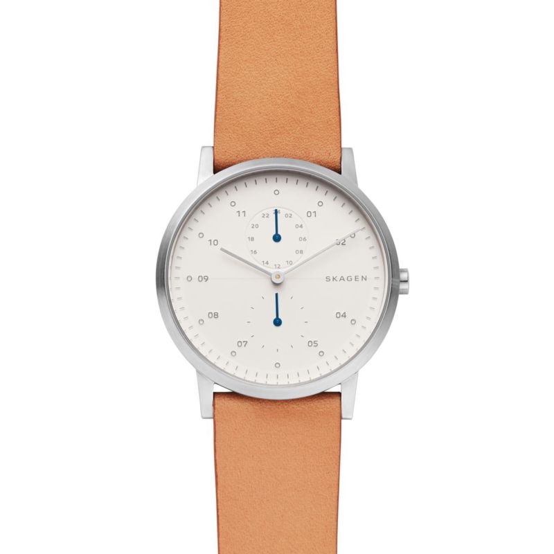 Montre SKAGEN DENMARK pour homme en AcierCuir Véritable en forme de rond, fonctionnalités : 5 ATM - taille : #null# - SKW6498