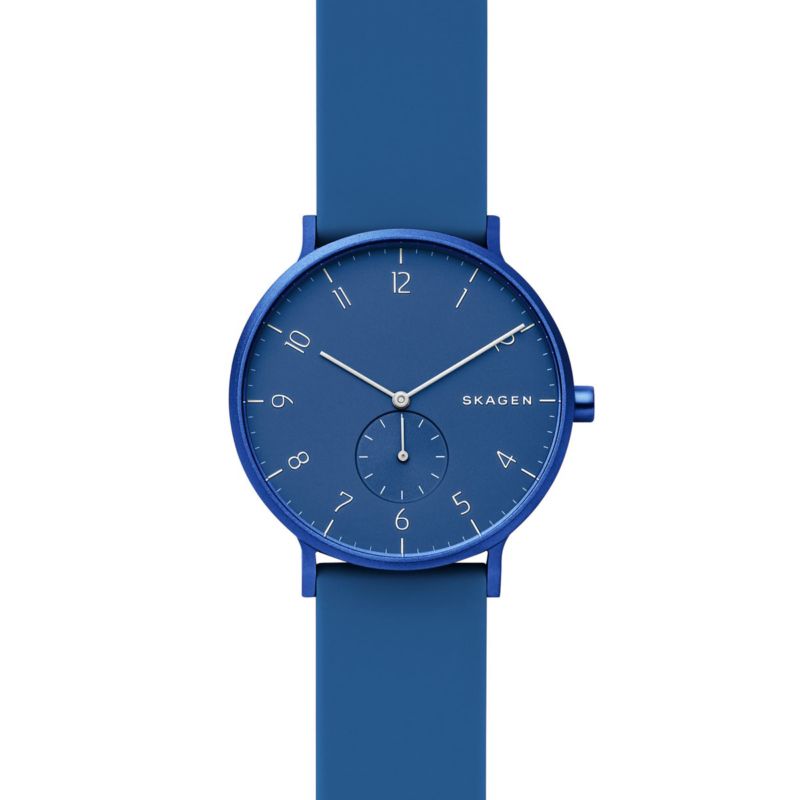 Montre SKAGEN DENMARK pour homme en AluminiumSilicone en forme de rond, fonctionnalités : 3 ATM - taille : #null# - SKW6508