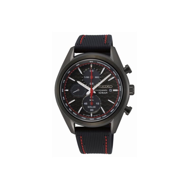 Montre SEIKO pour homme en Silicone de forme Rond, couleur : NOIR, fonctionnalités : 10 ATM - taille : #null# - SSC777P1