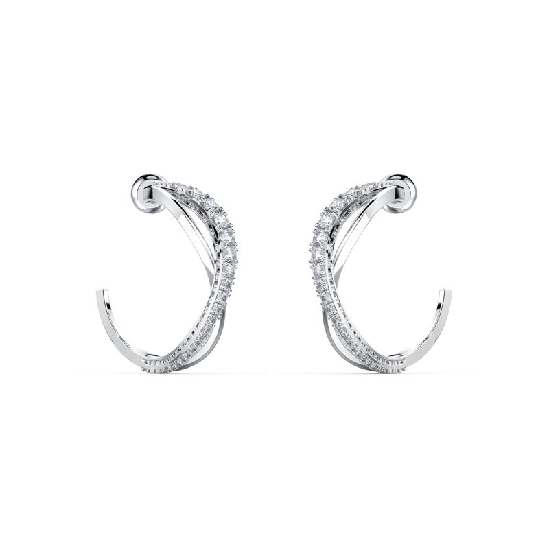 Boucles d'oreilles SWAROVSKI pour femme en Alliage serti de cristal - taille : 2.6x0.6CM - 5563908