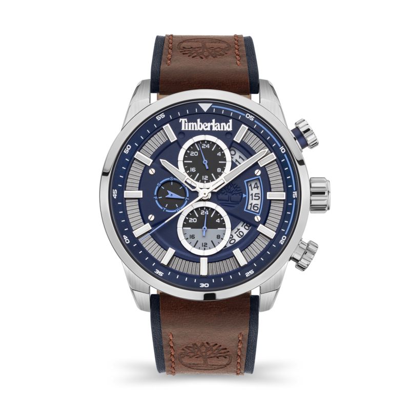 Montre TIMBERLAND pour homme en AcierCuir Véritable de forme Rond, couleur : BLEU, fonctionnalités : 5 ATM - 0.083 g - taille : #null# - TDWGF2102602
