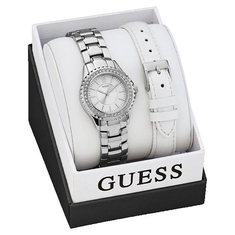 Coffrets GUESS pour femme ou homme en Acier serti de cristal  - W0507L1